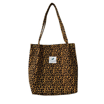 Saco de corduroy com fechamento aberto perfeito para escritório de mulheres, escolas, compras e viagens