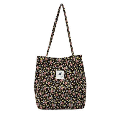 Saco de corduroy com fechamento aberto perfeito para escritório de mulheres, escolas, compras e viagens