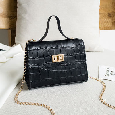 Bolsa de mão personalizada de cor crocodilo com fecho de fecho e design de luxo