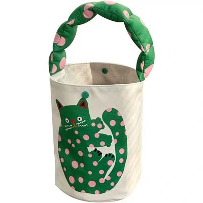 Mini Cute Bucket Bag Canvas Tote Bag Bolso Frente e Design Personalizado