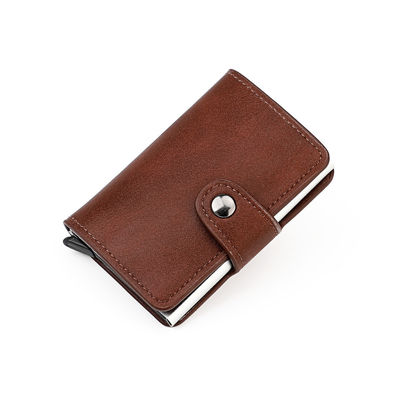 Carteira masculina de couro PU triplo com bolsa personalizada e conveniência de armazenamento