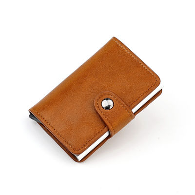 Carteira masculina de couro PU triplo com bolsa personalizada e conveniência de armazenamento