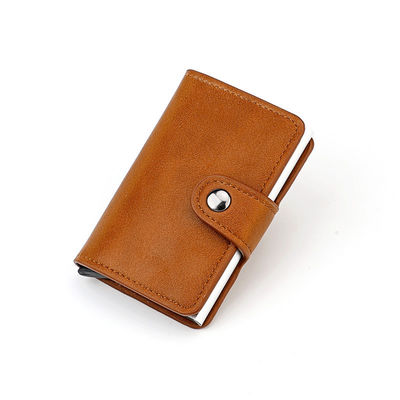 Carteira masculina de couro PU triplo com bolsa personalizada e conveniência de armazenamento