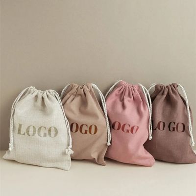 Saco de cordas de algodão personalizado com cordas duplas estilo punch