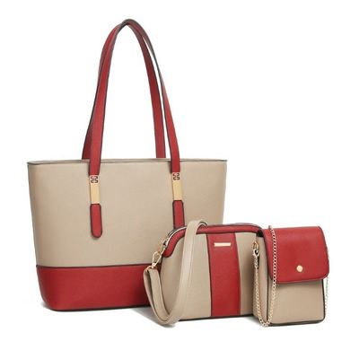 Carta de moda Imprimir Bolsa de algodão para mulheres Saco de mão de três peças