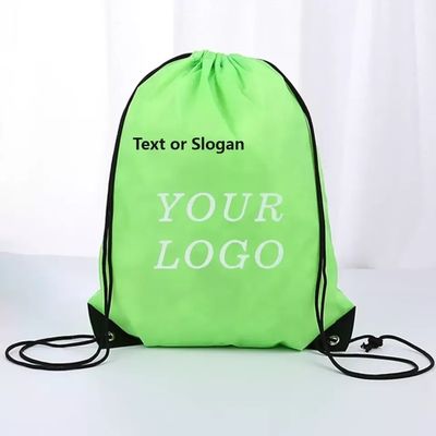 Mochila de fechamento de cordas de poliéster de nylon padrão geométrico de cordas para ginástica e viagens