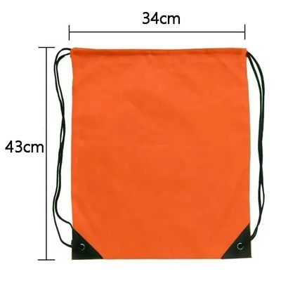 Mochila de fechamento de cordas de poliéster de nylon padrão geométrico de cordas para ginástica e viagens