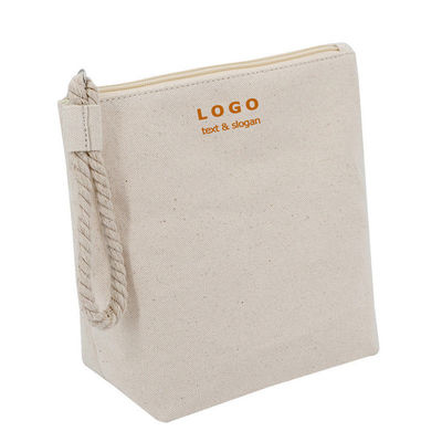 OEM/ODM Aceitável Saco de Maquiagem Calico de Algodão com Zipper para viagens naturais recicladas