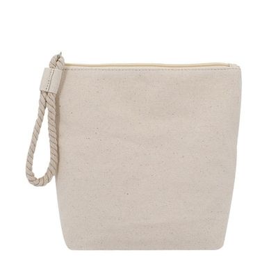 OEM/ODM Aceitável Saco de Maquiagem Calico de Algodão com Zipper para viagens naturais recicladas