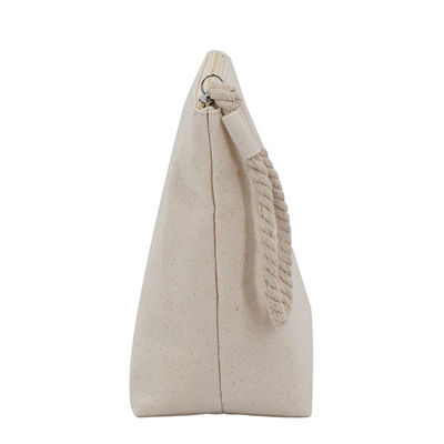 OEM/ODM Aceitável Saco de Maquiagem Calico de Algodão com Zipper para viagens naturais recicladas