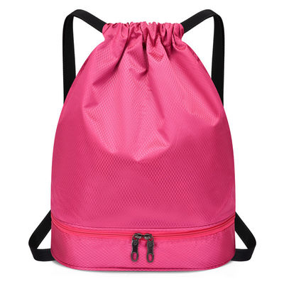 Bolsa de volta com corda de tração impermeável para mulheres Homens Bolsa de ginástica de praia