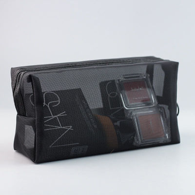 Saco de higiene de malha transparente para viagens de negócios Saco cosmético portátil de lavagem de chuveiro