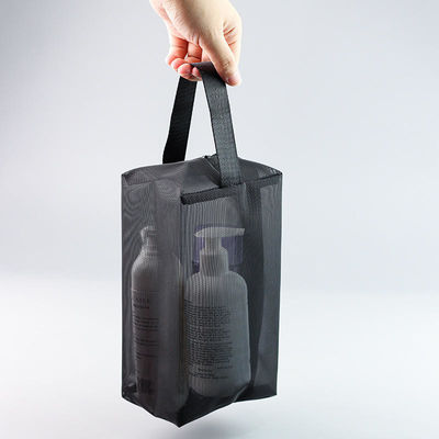 Saco de higiene de malha transparente para viagens de negócios Saco cosmético portátil de lavagem de chuveiro