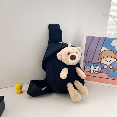 Mini Canvas Bag 2024 Cross-Body Cute Bear Chest Bag para Meninos e Meninas Cor Personalizada