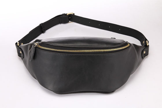 2024 Preto PU Couro Pequeno Pacote de Telefone Móvel Fecho de Zipper Seguro para o Seu Telefone