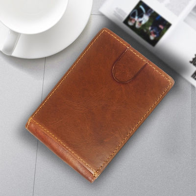 A mais recente moda 100% de pele genuína Homem carteira com Zip Moeda bolso e personalizar logotipo