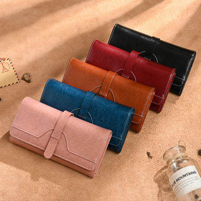 Carteira longa portátil de couro de PU Homens Smart Power Bank Carteira bolsa de moedas para mulheres