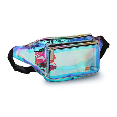 Pacote Fanny Holográfico Unisex com Cinturão Ajustável para festa de viagem do festival Rave