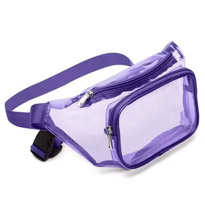 Custom Outdoor Waterproof PVC Clear Fanny Pack OEM/ODM Perfeito para homens e mulheres em movimento