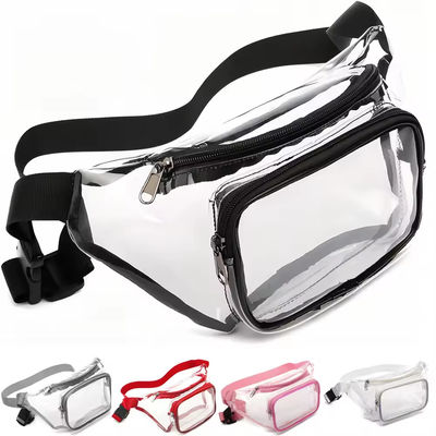 Custom Outdoor Waterproof PVC Clear Fanny Pack OEM/ODM Perfeito para homens e mulheres em movimento