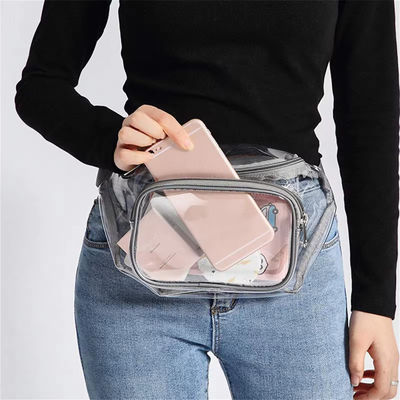 Custom Outdoor Waterproof PVC Clear Fanny Pack OEM/ODM Perfeito para homens e mulheres em movimento