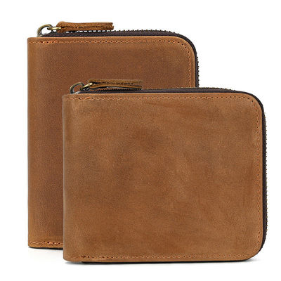 Carteira de couro genuíno para homens com carteira de carteira bolsa curta carteiras de fecho para padrão