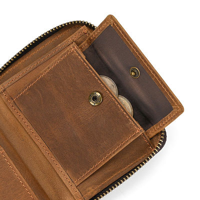 Carteira de couro genuíno para homens com carteira de carteira bolsa curta carteiras de fecho para padrão