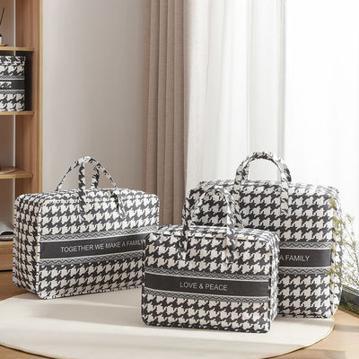 Saco de armazenamento de linho de algodão neutro em termos de gênero para roupas de moda Quilt Viagem Movendo