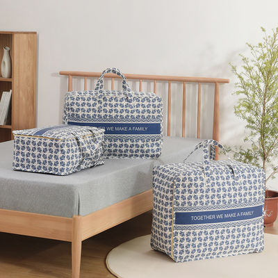 Saco de armazenamento de linho de algodão neutro em termos de gênero para roupas de moda Quilt Viagem Movendo