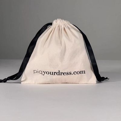 Presentes Dimensões personalizadas Pequeno Grande Bolsa de Musselina Branca Boiadeira Tela de algodão Saco de cordas