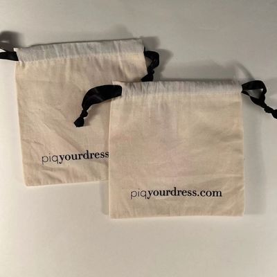 Presentes Dimensões personalizadas Pequeno Grande Bolsa de Musselina Branca Boiadeira Tela de algodão Saco de cordas