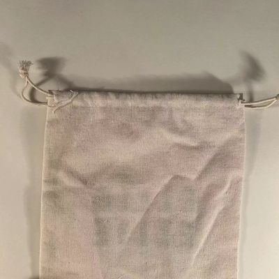 Logotipo personalizado Saco de cordas de algodão para sacos escolares Trolley Muselina ecológica