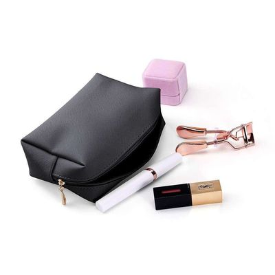 Bolsa de maquiagem cosmética não tecida Bolsa de fecho durável Lava-se Eco-friendly Pink OEM/ODM