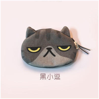 Moeda de gato Unisex 3D Carteira Minúscula Carinhosos Bolso de Plush Pequeno Saco em forma de animal com material de revestimento de linho