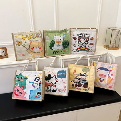2024 Bolsa de Cartoon Personalizada para Crianças para Praia, Lazer, Viagens, Bolsa de Tote de lona