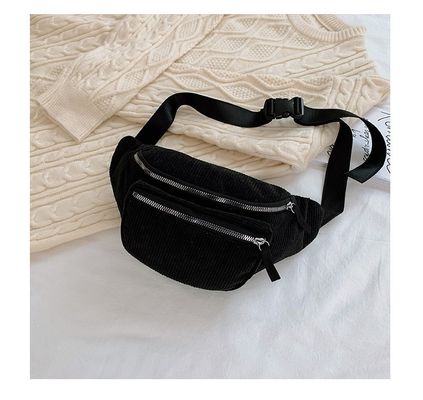 OEM/ODM aceitável Bolsas femininas de cintura para esportes ao ar livre Ginásio de corrida Fanny Pack Corduroy