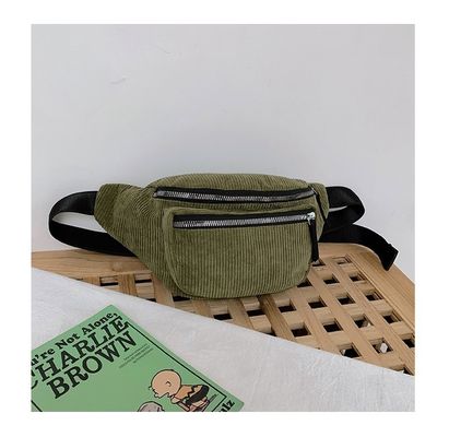 OEM/ODM aceitável Bolsas femininas de cintura para esportes ao ar livre Ginásio de corrida Fanny Pack Corduroy