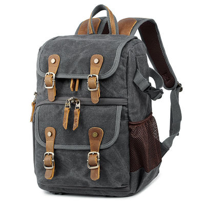 Mochila de câmera personalizada com logotipo ecológico para DSLR e laptop em cores personalizadas