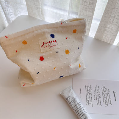 Bolsa de maquiagem de couro de vaca de estilo de caixa Impressão personalizada Bolsas portáteis de mão de senhoras Bolsa cosmética