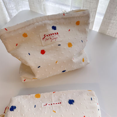 Bolsa de maquiagem de couro de vaca de estilo de caixa Impressão personalizada Bolsas portáteis de mão de senhoras Bolsa cosmética