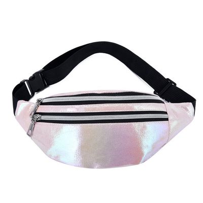 Bolsa de cintura Fanny Pacote Holográfico de cor personalizado elegante para meninas Laser PU Material