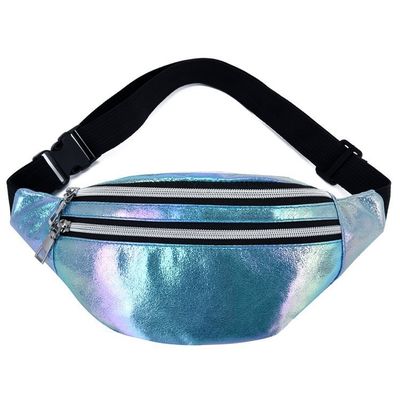 Bolsa de cintura Fanny Pacote Holográfico de cor personalizado elegante para meninas Laser PU Material