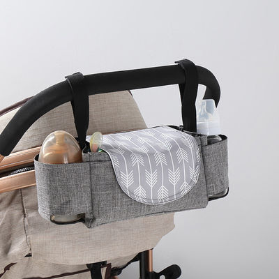 Saco prático de fraldas diárias Saco pendurado de carrinho com impressões de animais e grande armazenamento