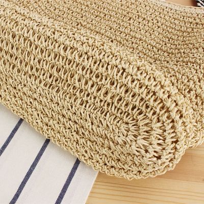 Saco de ombros de palha de estilo coreano para mulheres