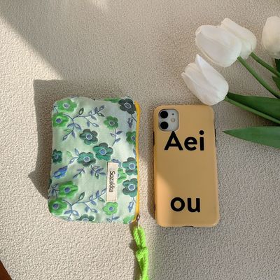 Maquiagem de viagem Saco cosmético de algodão personalizado Saco de lona Toiletry Saco de maquiagem floral