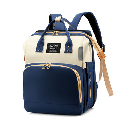 Mochila de fraldas de viagem O mais recente estilo de moda com cama de berço dobrável à prova d'água