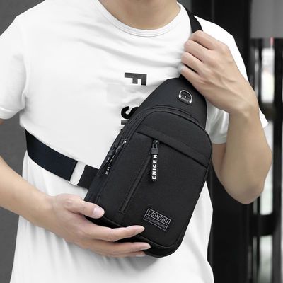 Saco de mensageiro esportivo casual para o exterior, unisexo, pequeno saco de ombro único para saco de peito masculino