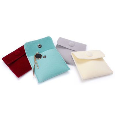 OEM/ODM aceitável bolsas de jóias de microfibra logotipo personalizado bolsas de brincos para chegadas