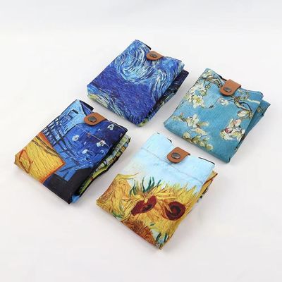 Pintura Bolsa de Shopping Reutilizável Ultra Slim Bolsa de Praia de Pintura dobrável para mulheres