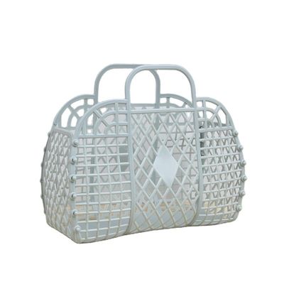 Saco de praia para crianças Cesto de presente reutilizável de fechamento aberto Saco de plástico para meninas e mais